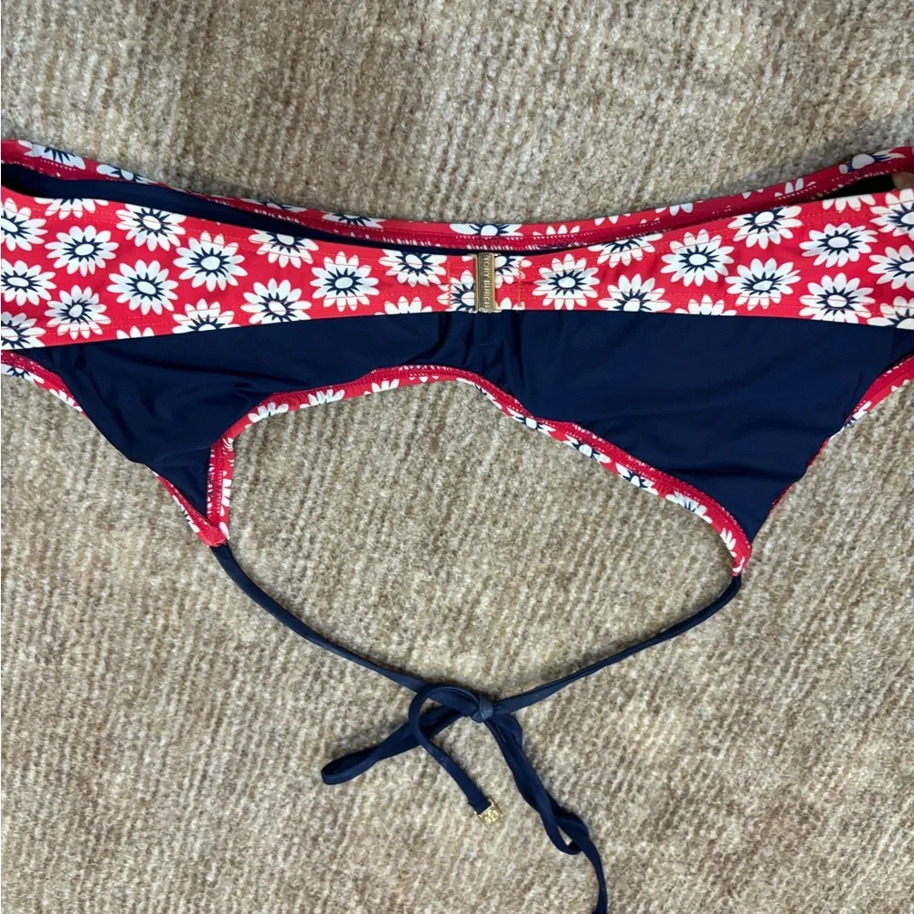 Tory Burch Red Floral Bikini‎ Top